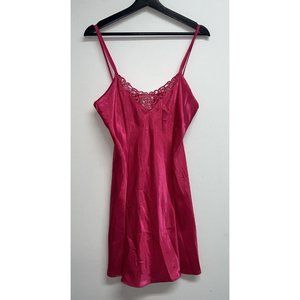 Expressions California Dynasty Satin Nightgown Womens M Pink Barbiecore Barbie